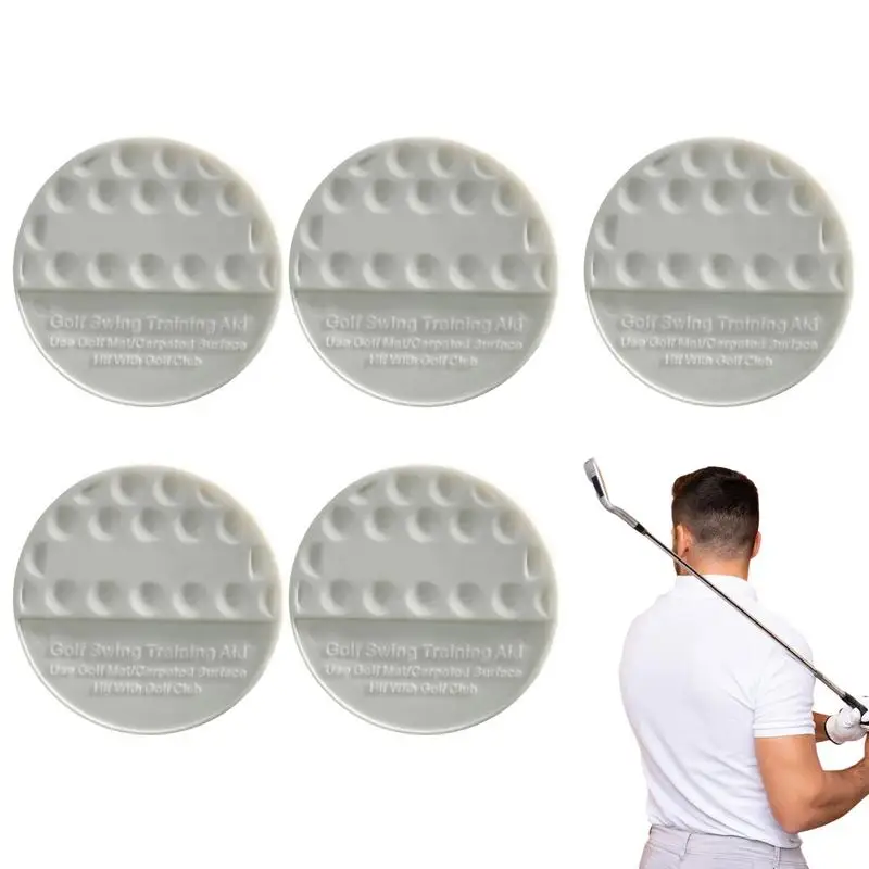 

Swing Trainer Hitting Training Tool Set Golf Swing Flat Shape Balls Set Of 5 For Alignment And Practice Putting Green Driving