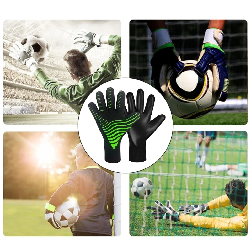 Goalkeeper Gloves, Football Glove Goalkeeper Gloves with Fingersave Goalie Gloves Breathable Football Goalkeeping Gloves