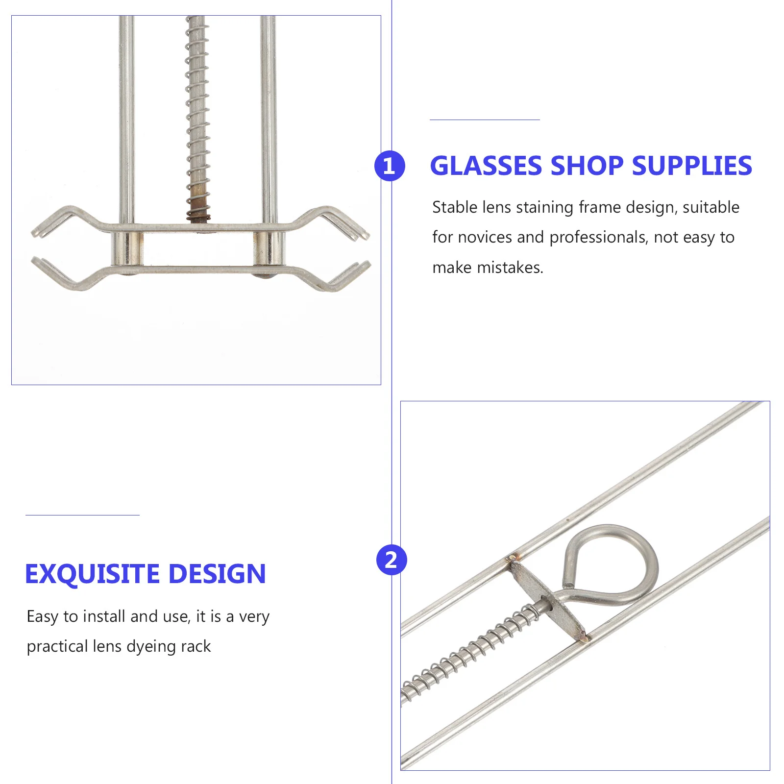 Clip per colorare lenti Morsetto per tintura in acciaio inossidabile Materiale stabile e robusto per professionisti e principianti Uso ripetuto Alla moda