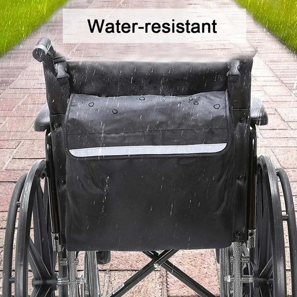 حقيبة ظهر على كرسي متحرك ، مقاوم للماء ، حزام عاكس ، أكياس تخزين الملابس