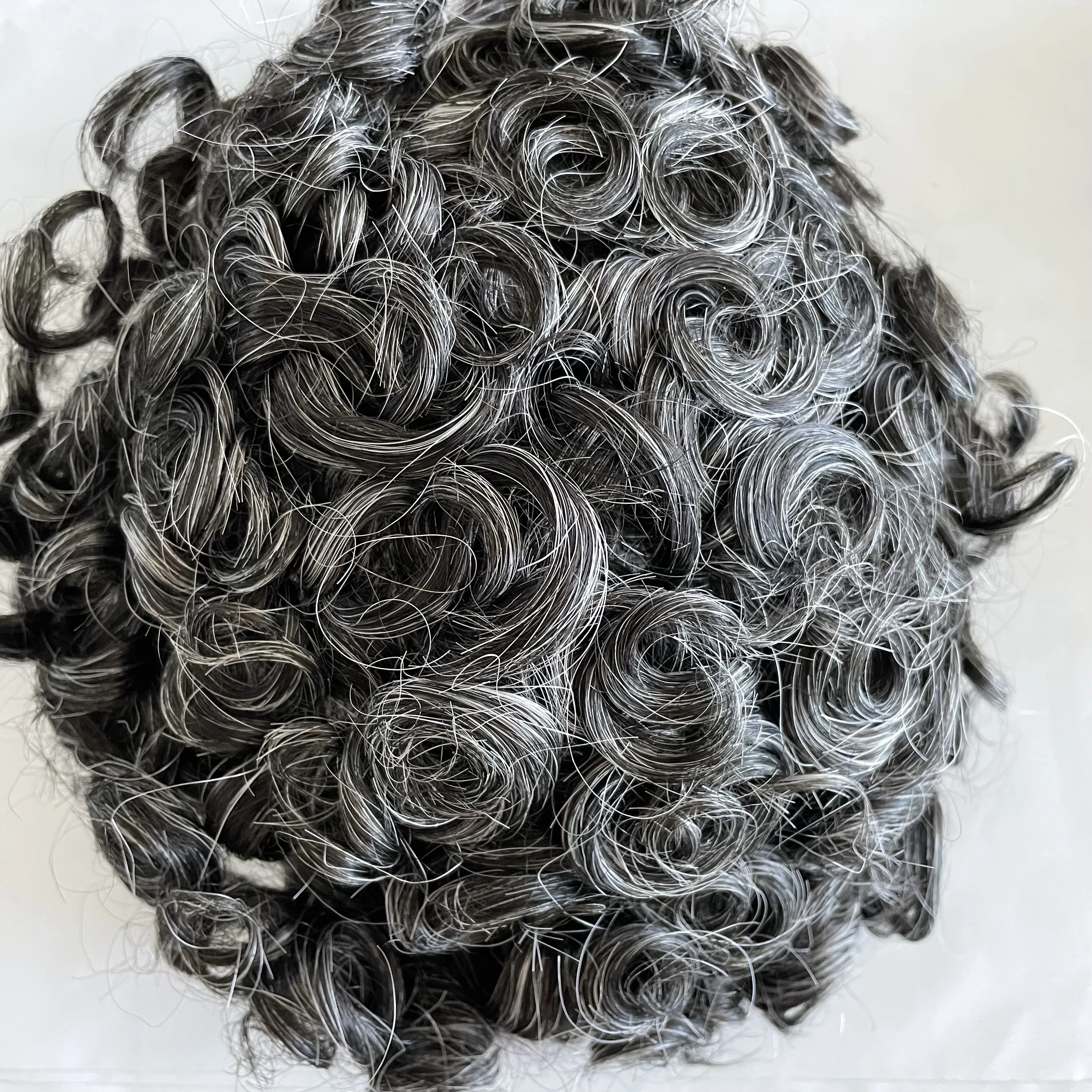 Men's 25mm Curly Ash Blonde Q6 Mesh Swiss Lace Front Toupee 100% Human Hair Bleached Knots #1B80 Grey Brown #17 Prosthesis System