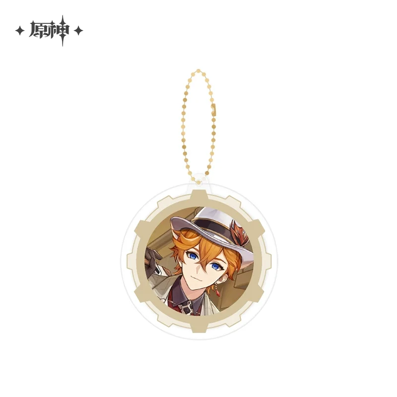 Sunsyea Official Genshin Impact Merch From miHoYo Tartaglia Series Badge Keychain Pendant Acrylic Stand Colord Board Cards