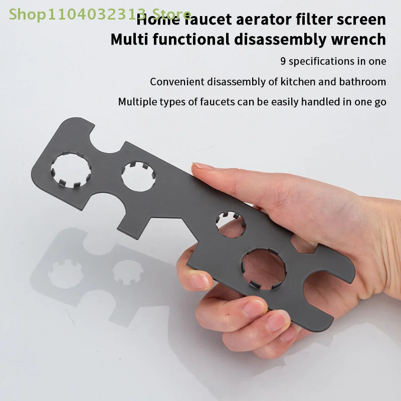 9-in-1 Faucet Aerator Removal Tool Metal Key for Hidden Threads Compatible with TJ TT JR STD- Includes Sizes M16 M18 M20 M22 M24