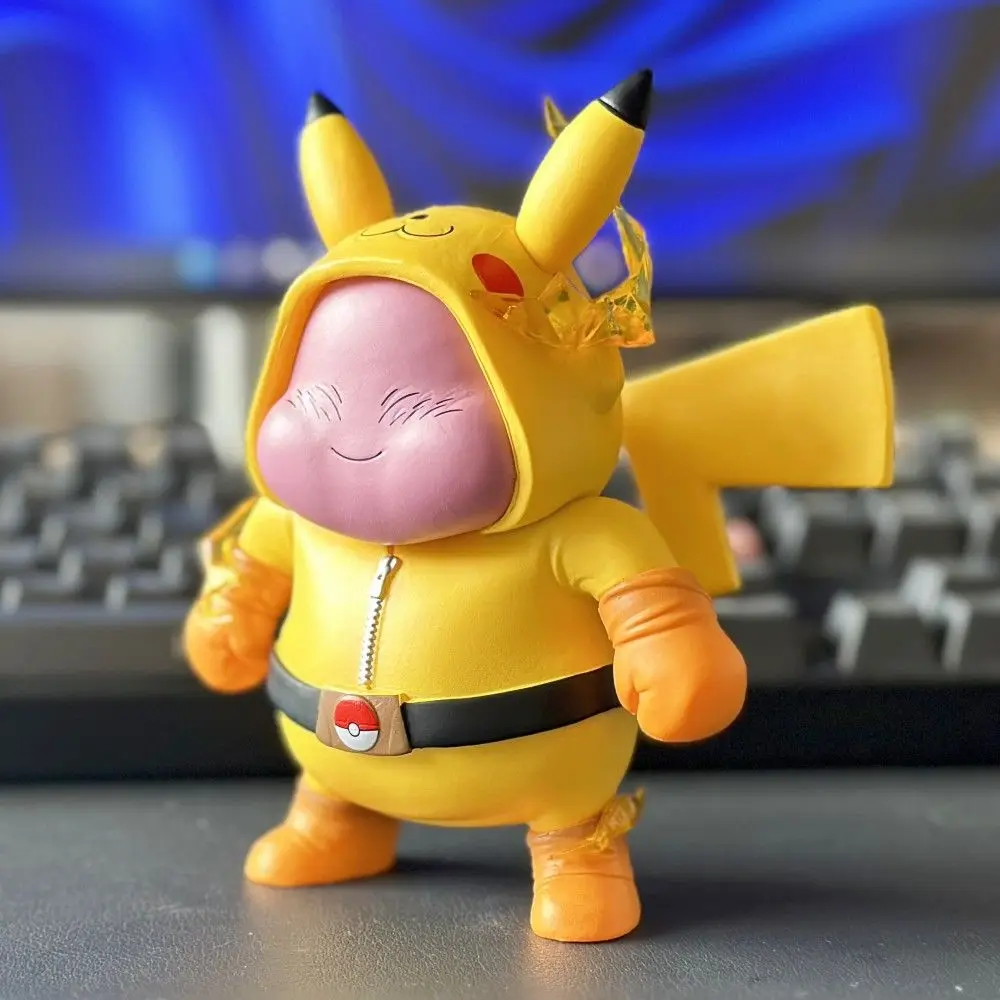

Hot Sale GK Majin Buu Cosplay Pokemon Pikachu Anime Figure PVC Collectible Desktop Decor Gift for Anime Fans