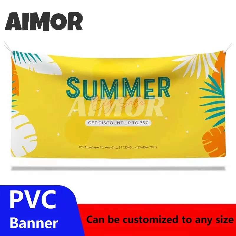 AIMOR pubblicità personalizzazione Flex Banner Outdoor Spray panno LOGO fai da te sfondo stampa Pvc vinile pubblicità Sport promozione