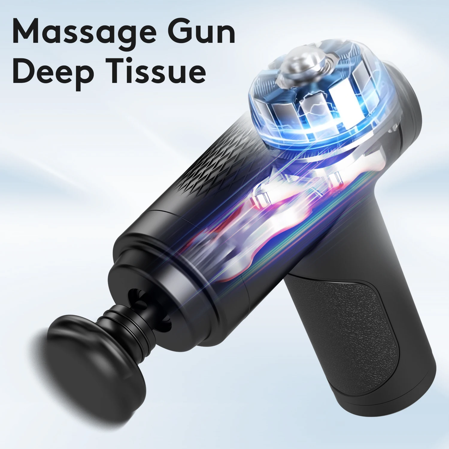 Massage Gun Deep Tissue, Portable Massage Gun with 6 Speeds&4 Attachments，USB Charging,Neck Massager for Pain Relief Deep Tissue