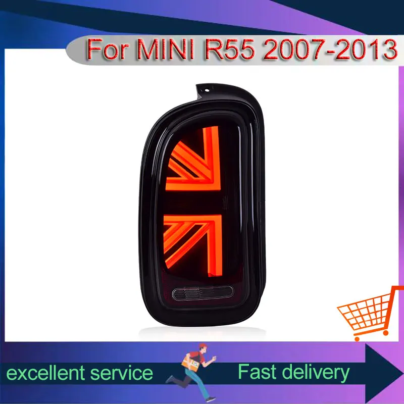 Taillights For BMW MINI Cooper R55 2007-2013 Tail Light DRL Rear Lamp Signal LED Bulbs Modified Brake Automatic Car Accessories