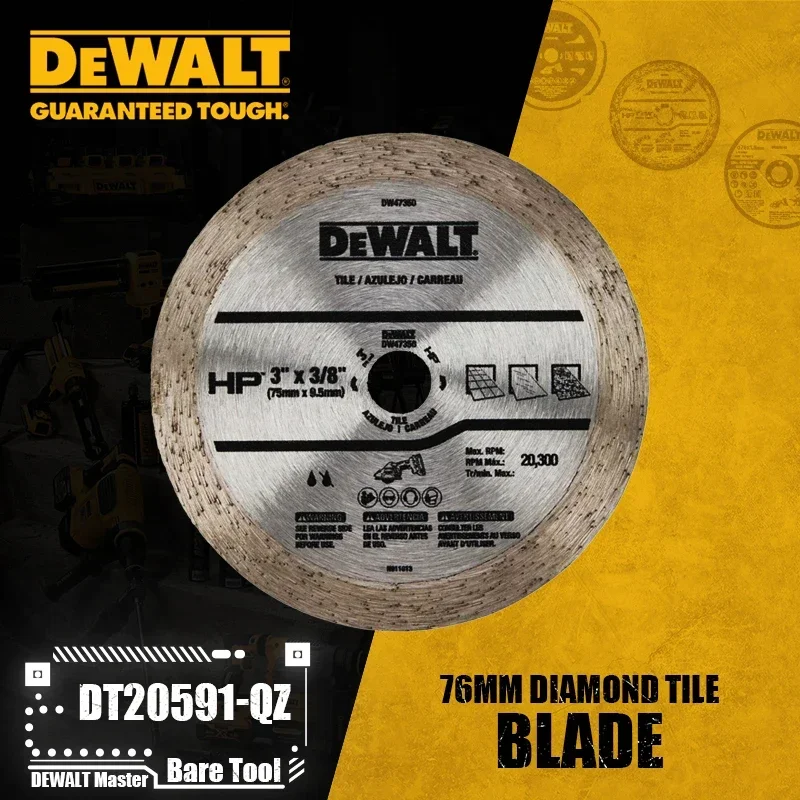 DEWALT DT20590-QZ 76MM Multi Material Blade DT20591-QZ Diamond Tile Blade DT20592-QZ Steel Cutting Blade 3PK For DCS438