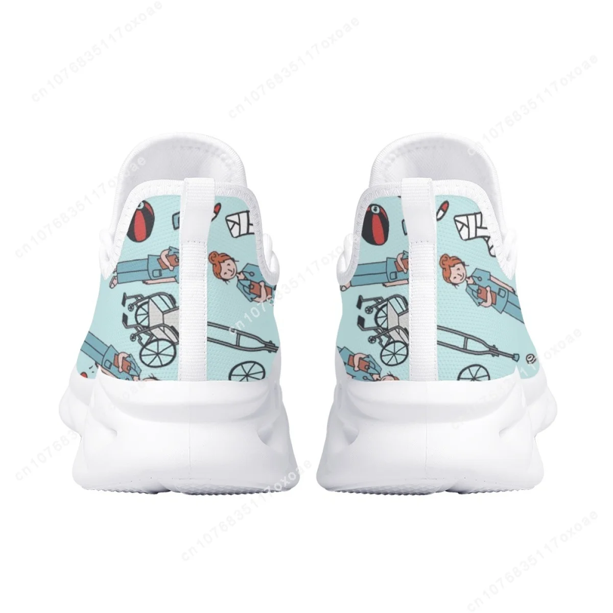 2023 Lace-up Sneakers Nurse Surgical Shoes Casual Flat Shoes Hospital Working Outdoor Non-Slip Walking Shoes Tennis