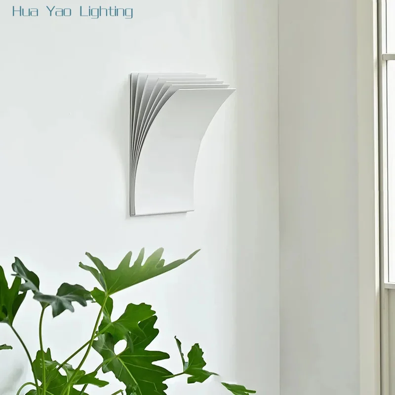 Nordic Creative Bedroom Wall Lamp Modern Minimalist Study Sample Room Hotel Corridor Passageway Book-Shaped Bedside Wall Light