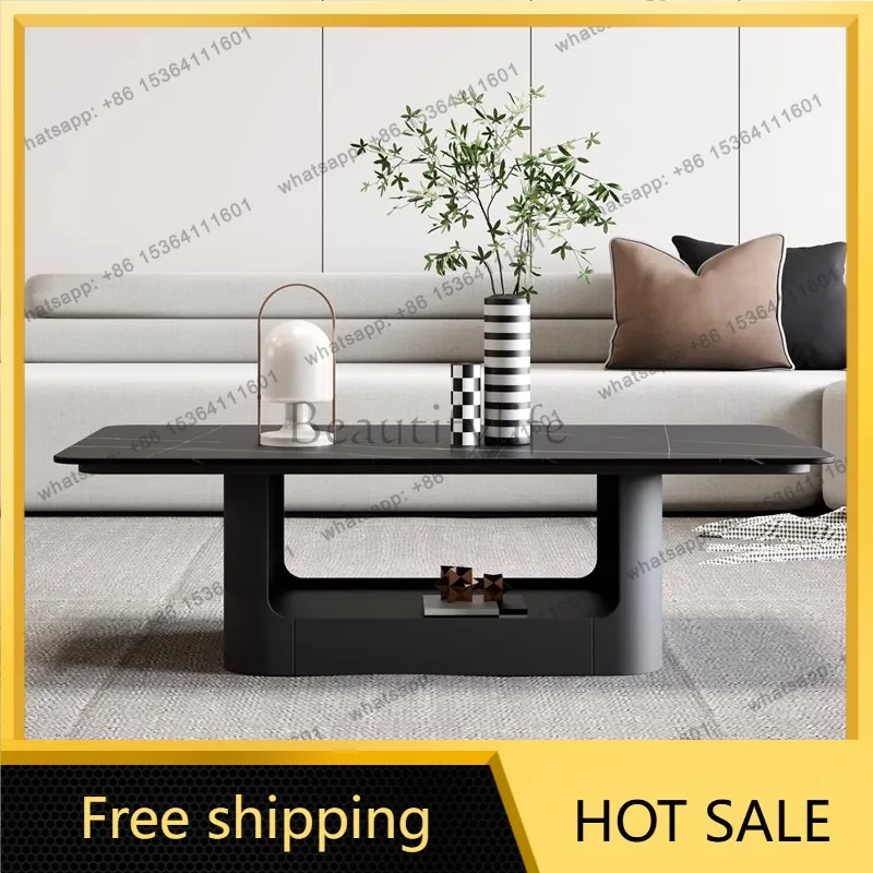 LJY Minimalist Storage Coffee Table Nordic Modern Luxury Unique Coffee Table Design Vintage Mesas De Centro Para Sala Furniture