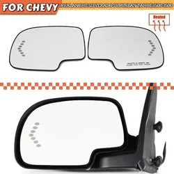 Door Wing Rearview Mirror Glass Side Mirror Lens Heated Glass For Chevy Chevrolet Avalanche Silverado Suburban Tahoe 1500 3500