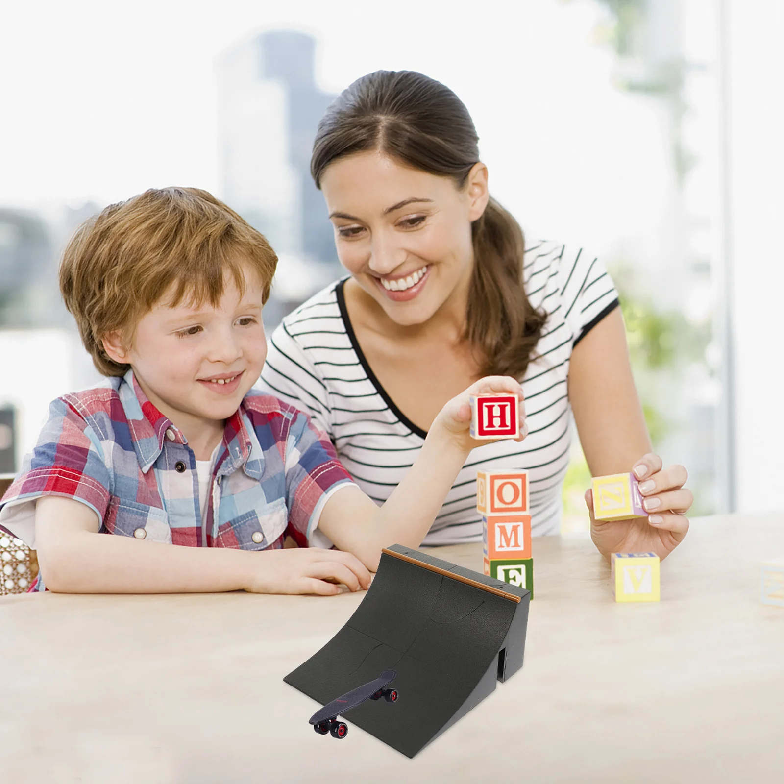 2 قطعة منحدر لوح التزلج الصغير دعائم حديقة التزلج المحمولة عقبة التدريب لملحقات حديقة التزلج على الأصابع #2