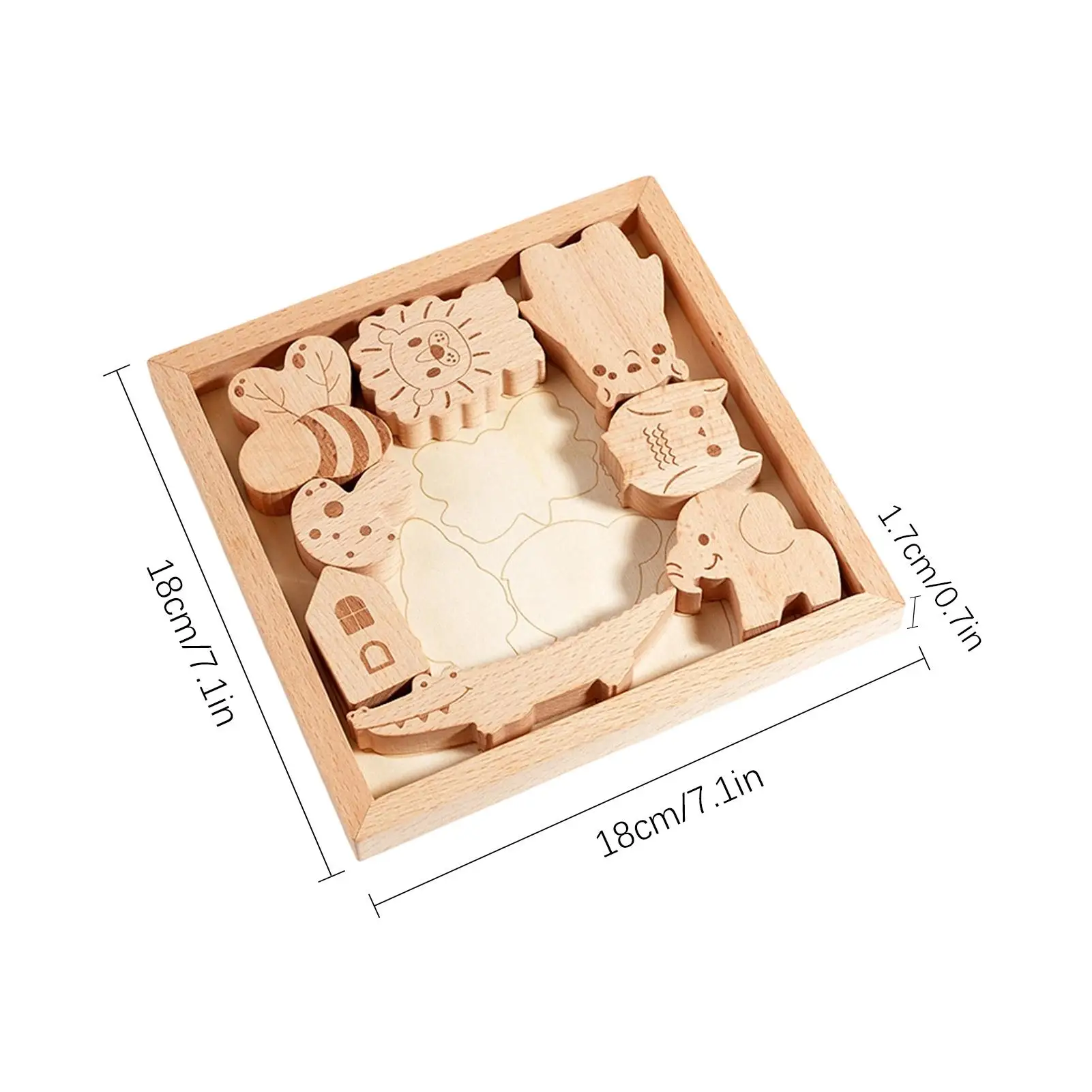 Stapelblöcke, pädagogischer Spaß, Holztier-Brettspiel, Sortieren, Stapelspielzeug für Kindergartenaktivitäten, Klassenzimmer, Schule