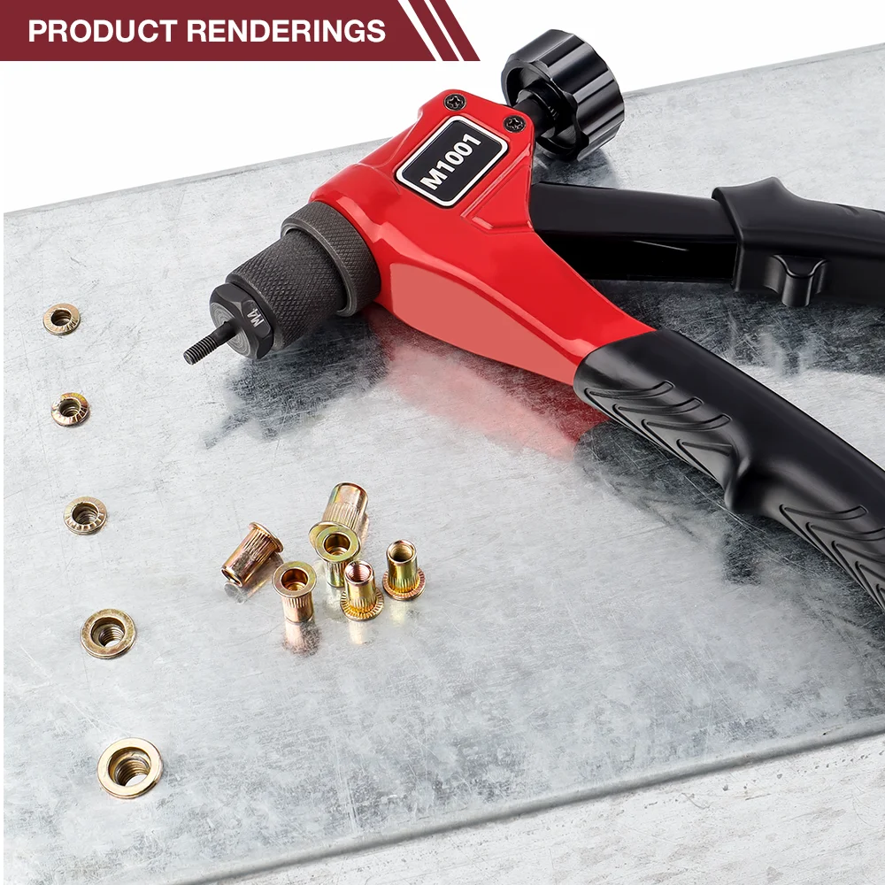 手動リベットナットガン、M3 M4 M5 M6 家庭用多仕様リベッティングマシン、ポータブル多機能リベッティングツール、インサートリベットナットクイックリベッティングツール