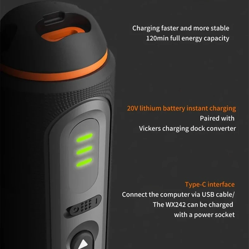 Worx 30 Bit Sets Power Tools WX242 Electrical Screwdriver Set Smart Cordless Drill Screwdrivers USB Rechargeable Set Home Repair view 4