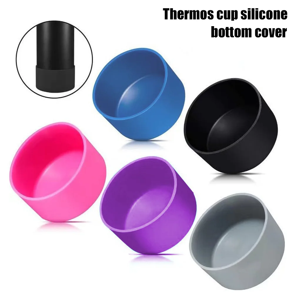 7.5cm 9cm Silicone Cup Bottom Cover Bottom Sheath Protector Coaster Sleeve For Glass Water Tea Bottle Anti Damage Accessories