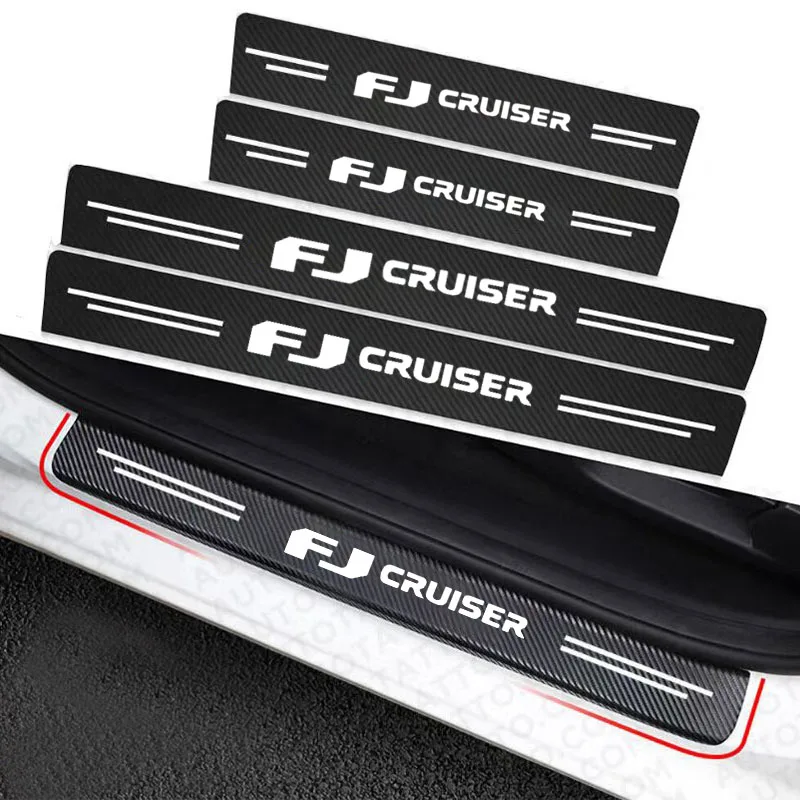Carbon Fiber Car Sticker Auto Door Trunk Protective Strip Anti Scratch Decal for Toyota FJ CRUISER Car Accessories be non-slip