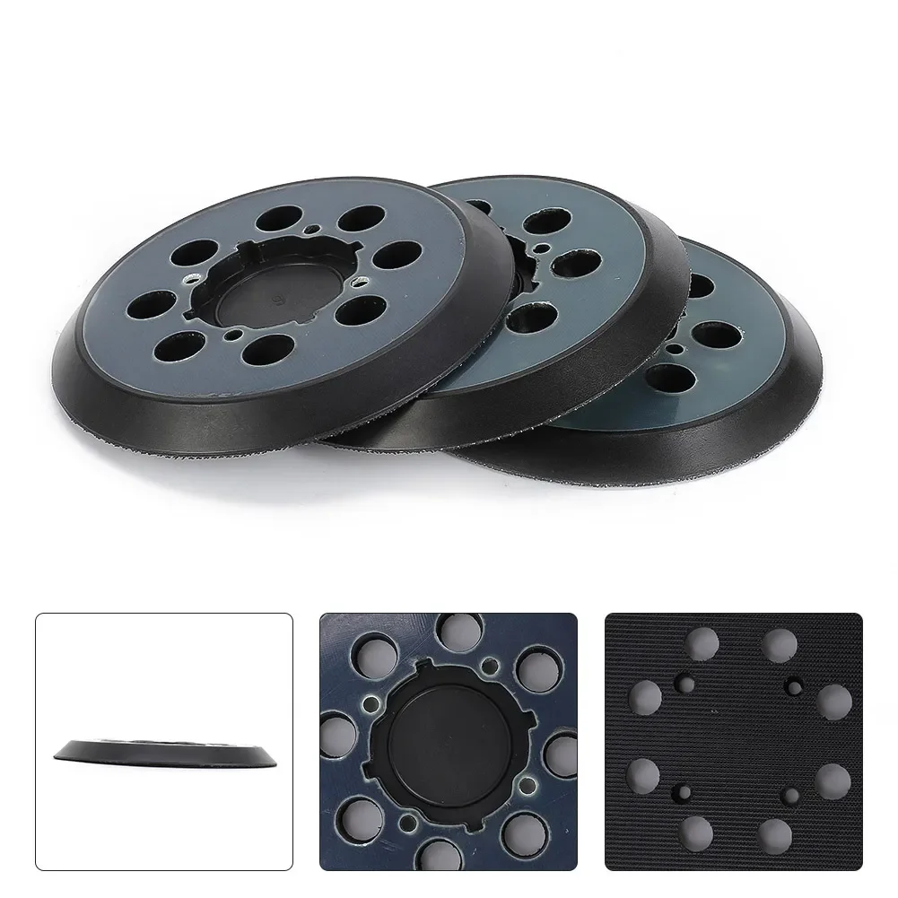 3Pcs Backing Pad 5 Inch Sanding Pad 8-Hole Hook And Loop Sander Pad Part For Number DWE6423 N329079 Working with Models Parts