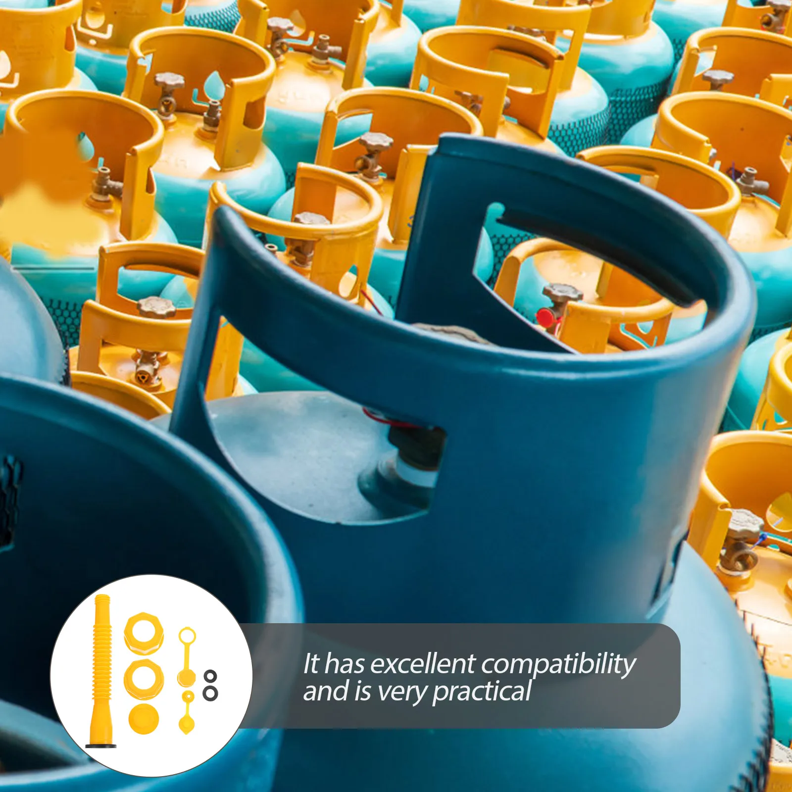 

1Set Gas Can Nozzle Replacement Sturdy ABS Spout Kit Compatible with Fuel Cans Fast Flow Design for Convenient Refueling and