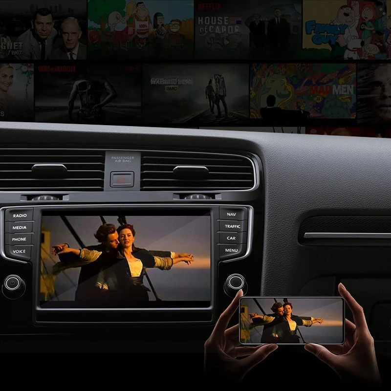 Per auto e veicolo Adattatore wireless Carplay Wireless Android Auto cablato a adattatore di navigazione wireless Accessori di aggiornamento per auto