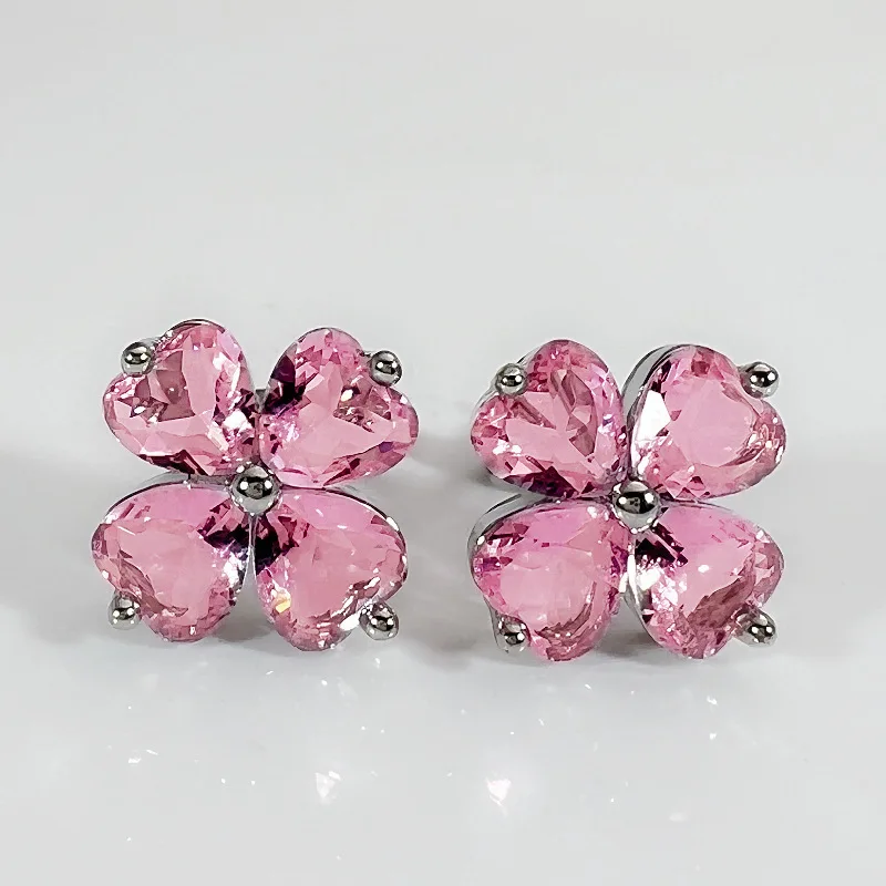 Classic Crystal Clover Earrings For Women Jewelry Luck Flower Ear Accessories Silver 925 Needle Earrings Female Christmas Gift