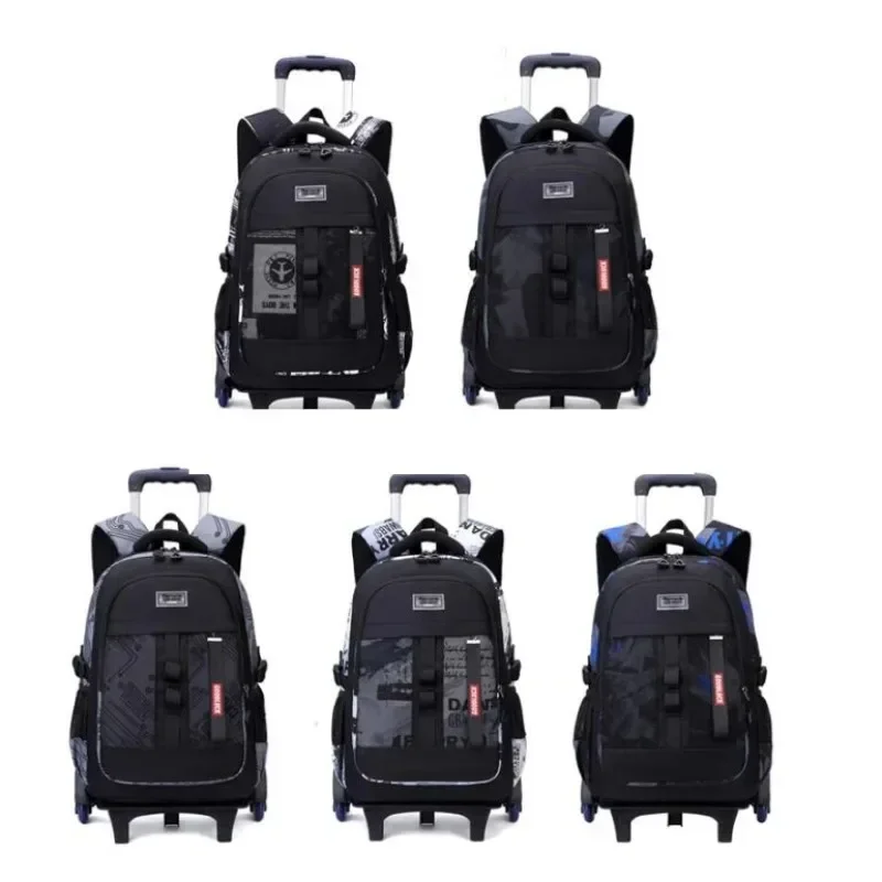 

New Wheeled Satchel Trolley Bag on Wheels for Boys School Rolling Backpack Bags with Cart School Bag Teenagers