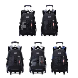 New Wheeled Satchel  Trolley Bag on Wheels for Boys School Rolling Backpack Bags with Cart School Bag Teenagers