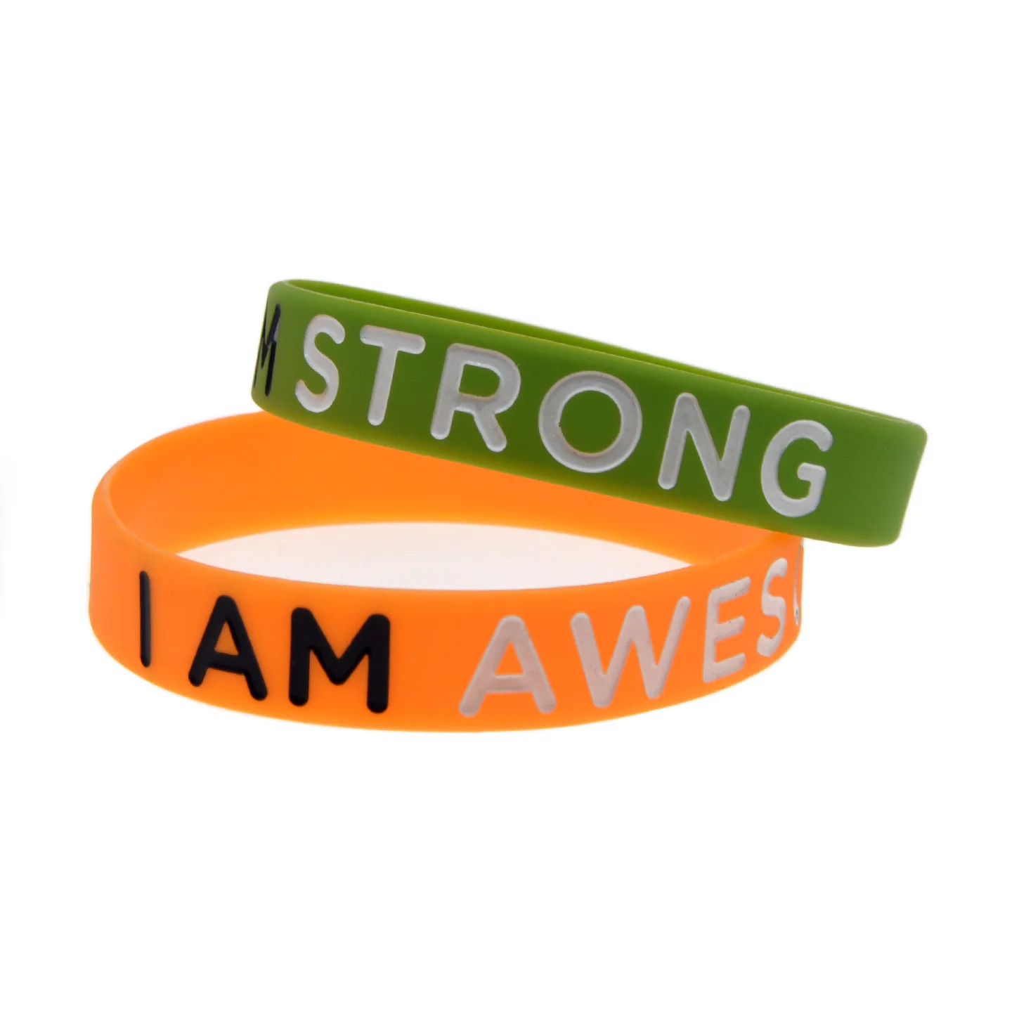 1 Stück/5 Stück „I AM ME“-Armband aus Silikon mit positiver Botschaft, zur Unterstützung der psychischen Gesundheit. – Detail 4