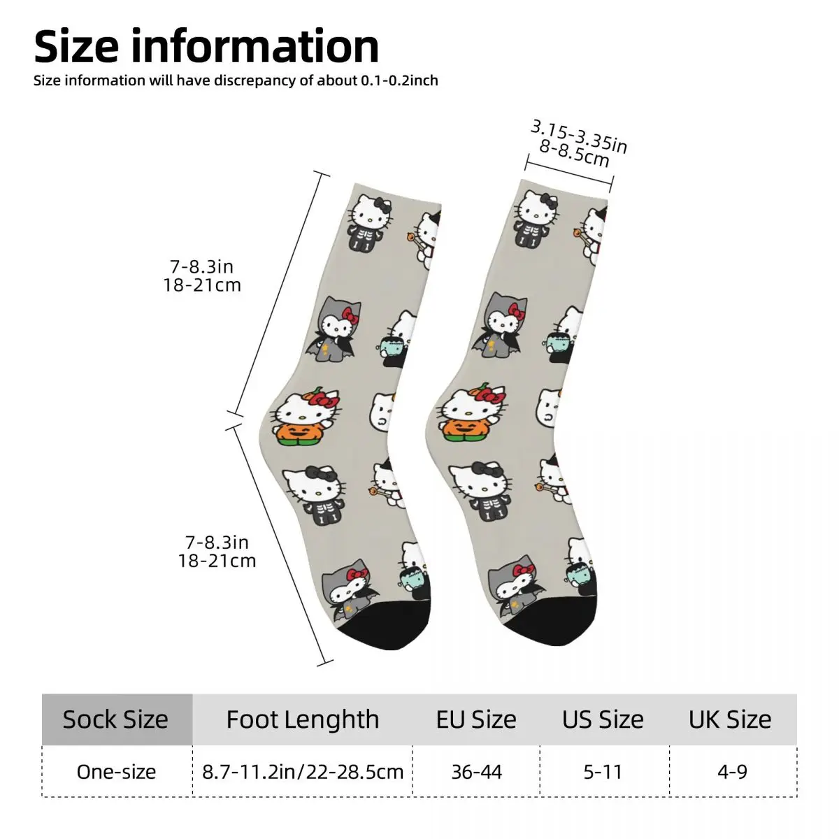 Couple Socks Hello Kitty Halloween (1)-bayingimg Stockings Winter Vintage High Quality Socks Graphic Running Non Skid Socks