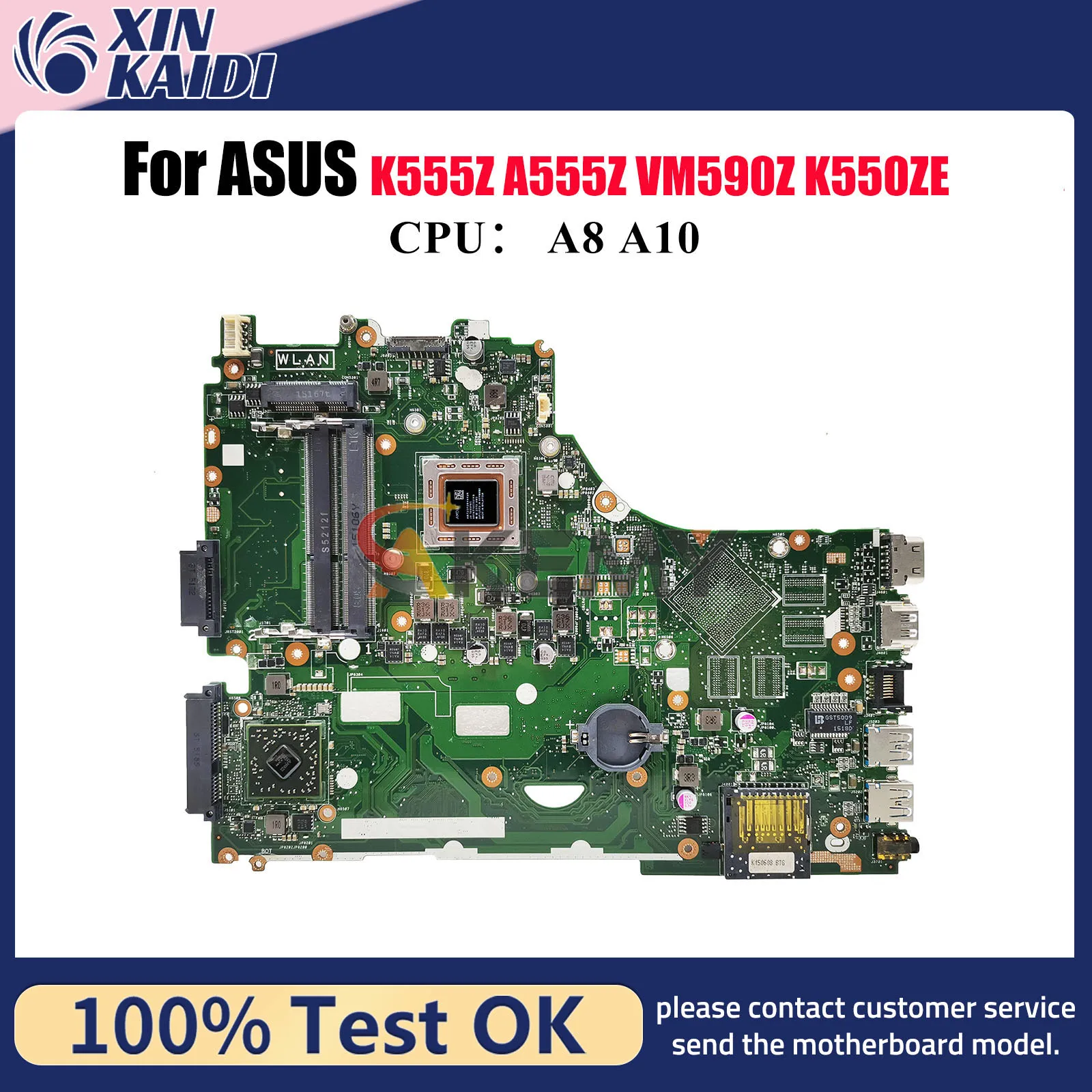 

X550ZA Материнская плата для ноутбука ASUS VivoBook K550ZE VM590Z F550ZE X550Z A550ZE A555Z X550ZE K555Z Материнская плата с процессором A8 A10 stk