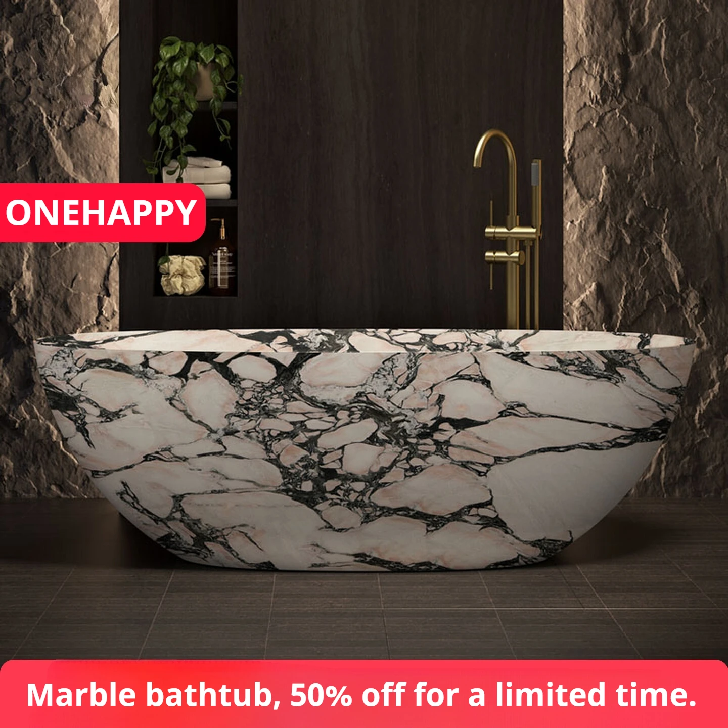 Any Size Custom Premium Marble Freestanding Bathtub One Piece Double Soaking Tub Luxury Home Hotel Villa Guesthouse Bathroom Tub