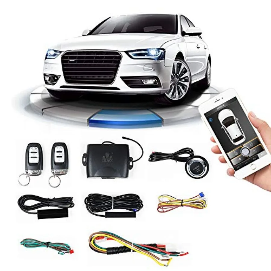 

PKE Remote Starter Kits Universal Car Remote Engine Start for Car One Key Push Engine Start Keyless Entry for Car Remote Key or