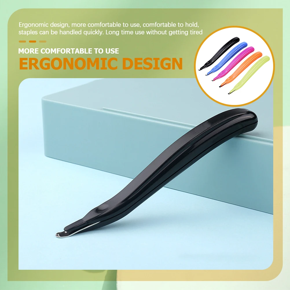 

5pcs Staple Plastic Stainless Steel Staple Remover Pen Type Needle Extractor Office Supplies Teacher Classroom Tool