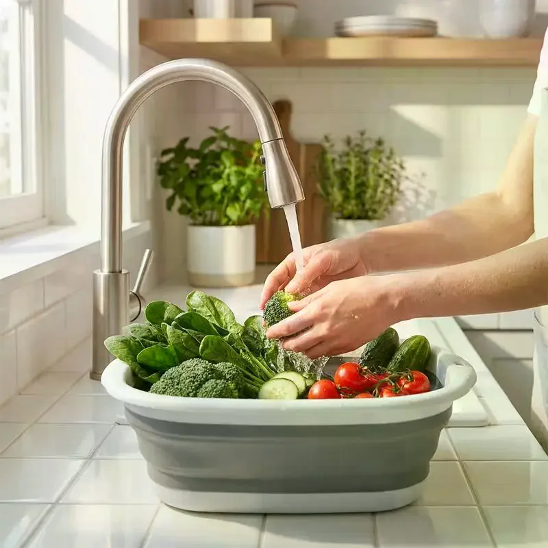 

Складной таз для путешествий, портативный бытовой компрессионный таз-умывальник