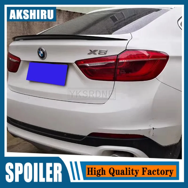 Car Styling ABS X6 F16 2015-2019 Rear Spoiler Trunk Wing for BMW X6 F16 M-Performance Style