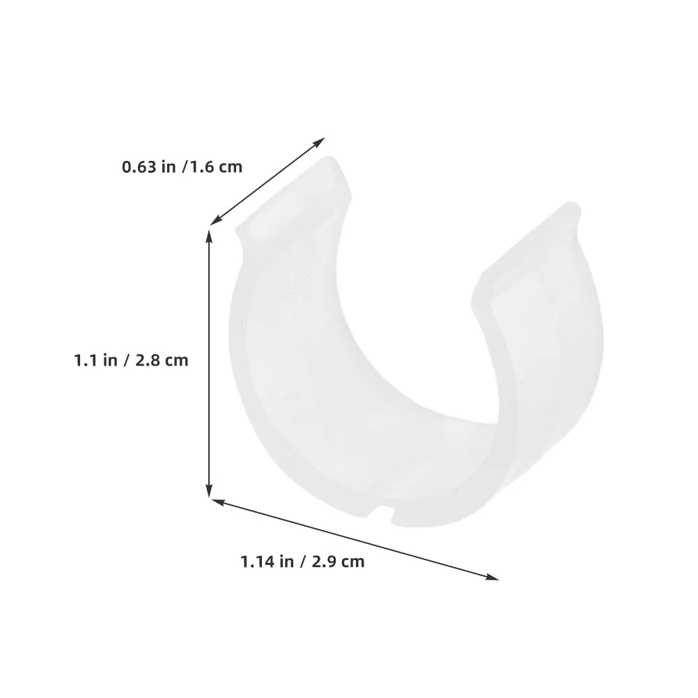 8Pcs Plastic Curtain Rod Brackets Buckle U-Shaped Non-Slip Pads Stable Ceiling Mount Holder for 26-28Mm Shower Curtain Rods Home