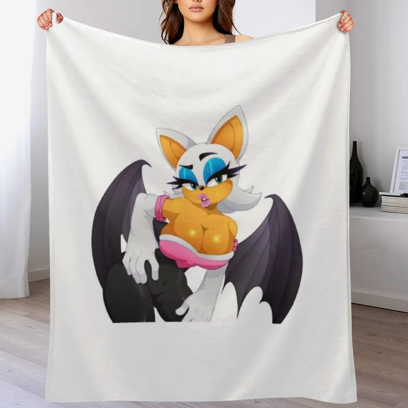 

Rouge the Bat Throw Blanket Loose for babies Single Blankets