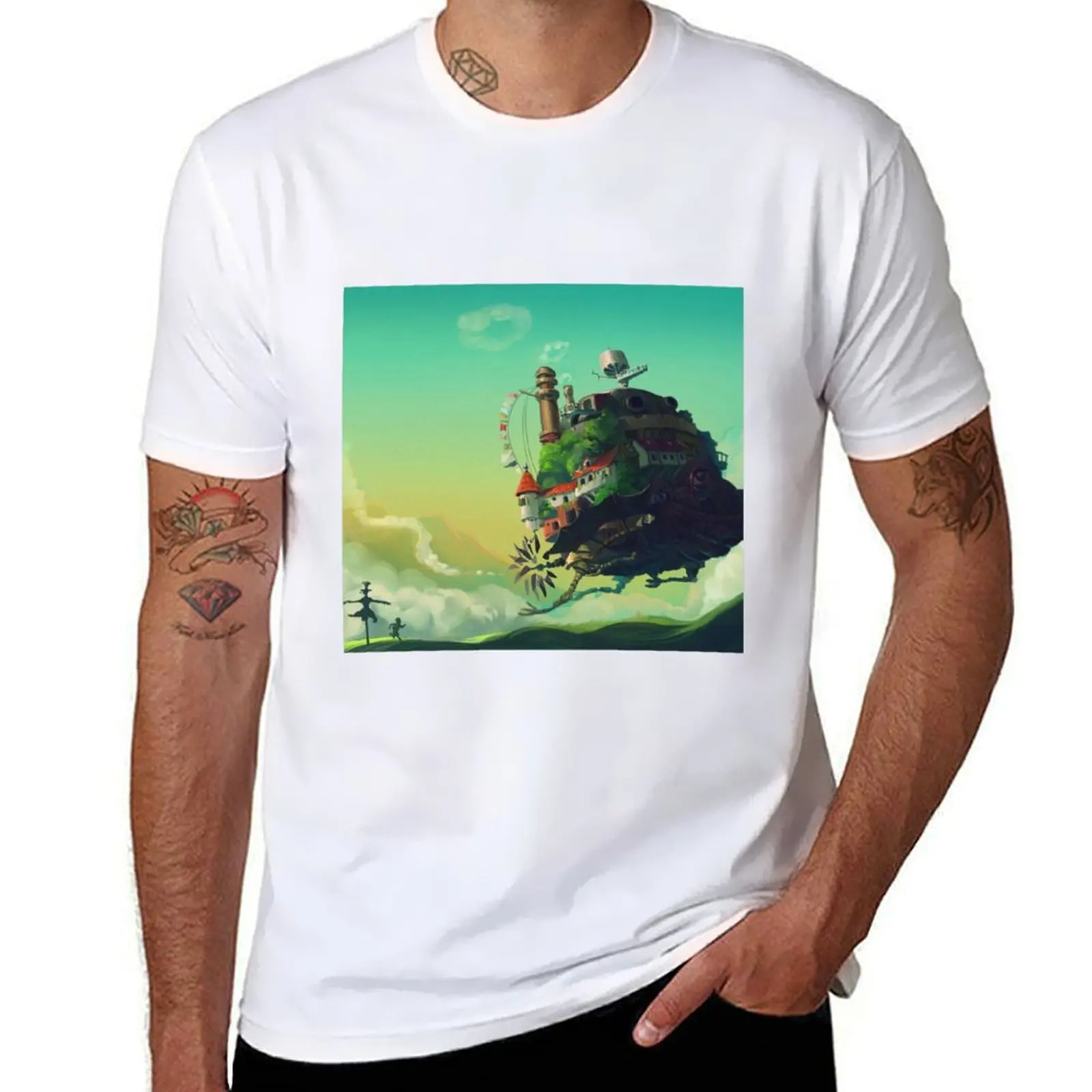 

Anime Movie Landscape T-Shirt man graphic t shirt cotton t shirt man man t shirt designer T-shirt