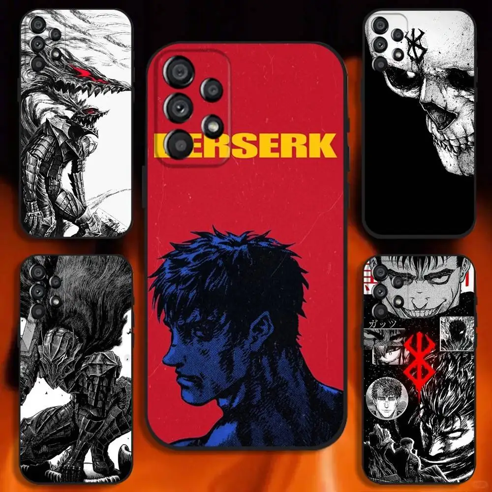

B-Berserk Comics Anime Phone Case For Samsung Galaxy A20,A21s,A22,A31,A32,A52,A53,A72,73,A80 Soft Black Cover
