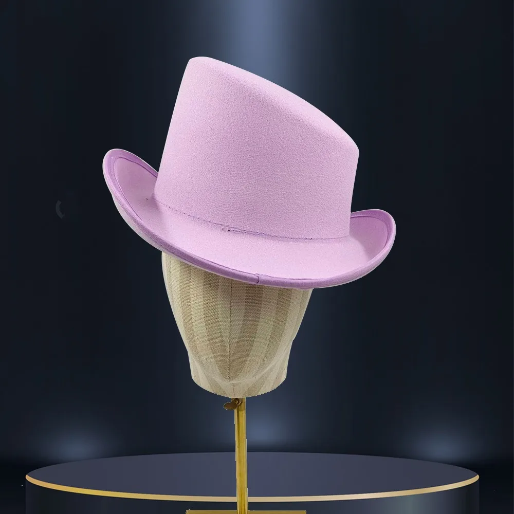 Fancy Dress Angled Edge Fedora Hat Bucket Hat Slanted Top Top Hat Cotton Lightweight Bowler Jazz Hat Men