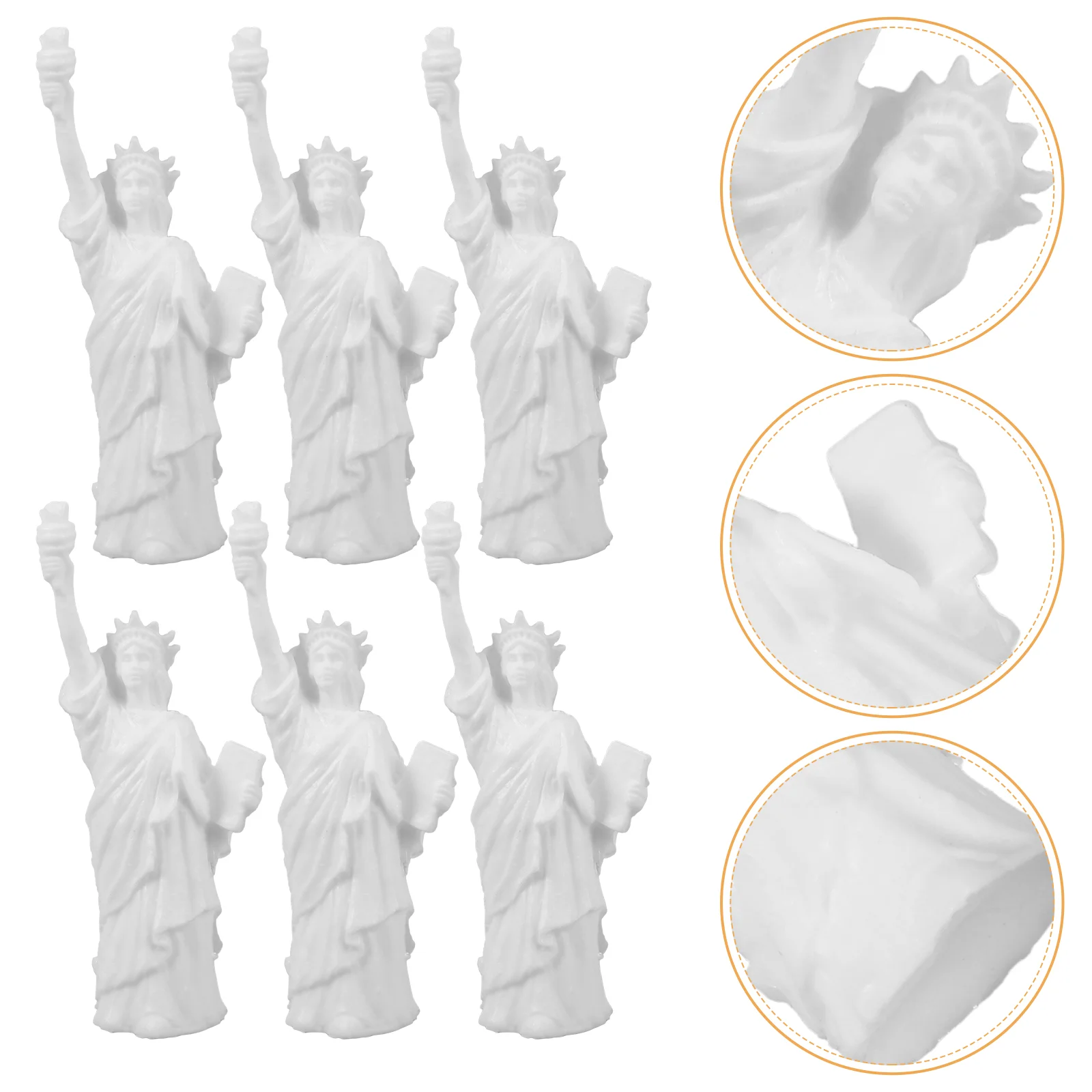 

8 Pcs Statue of Liberty Model New York Souvenir Replica Metal Statues Resin Figure Souvenirs