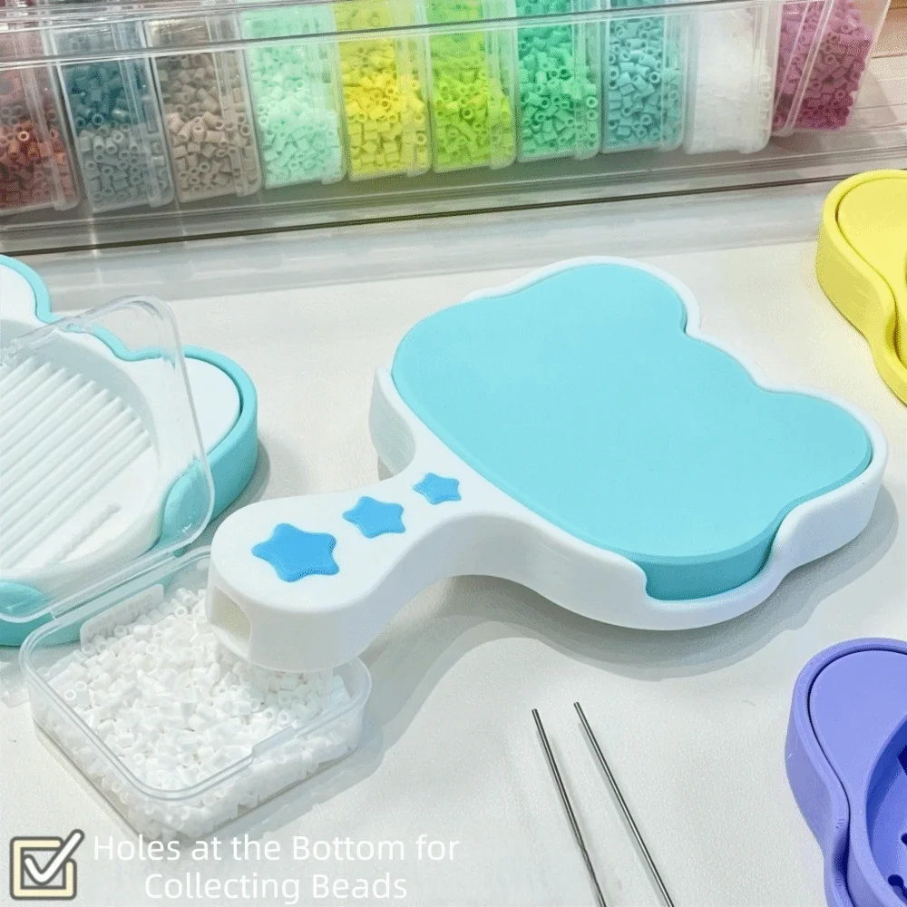 DIY Handmade Bean Shovel Plate Plastic Beads Handheld Fuse Beads Picking Tray Cat Shape Mini Plastic Beads Sorting Tools