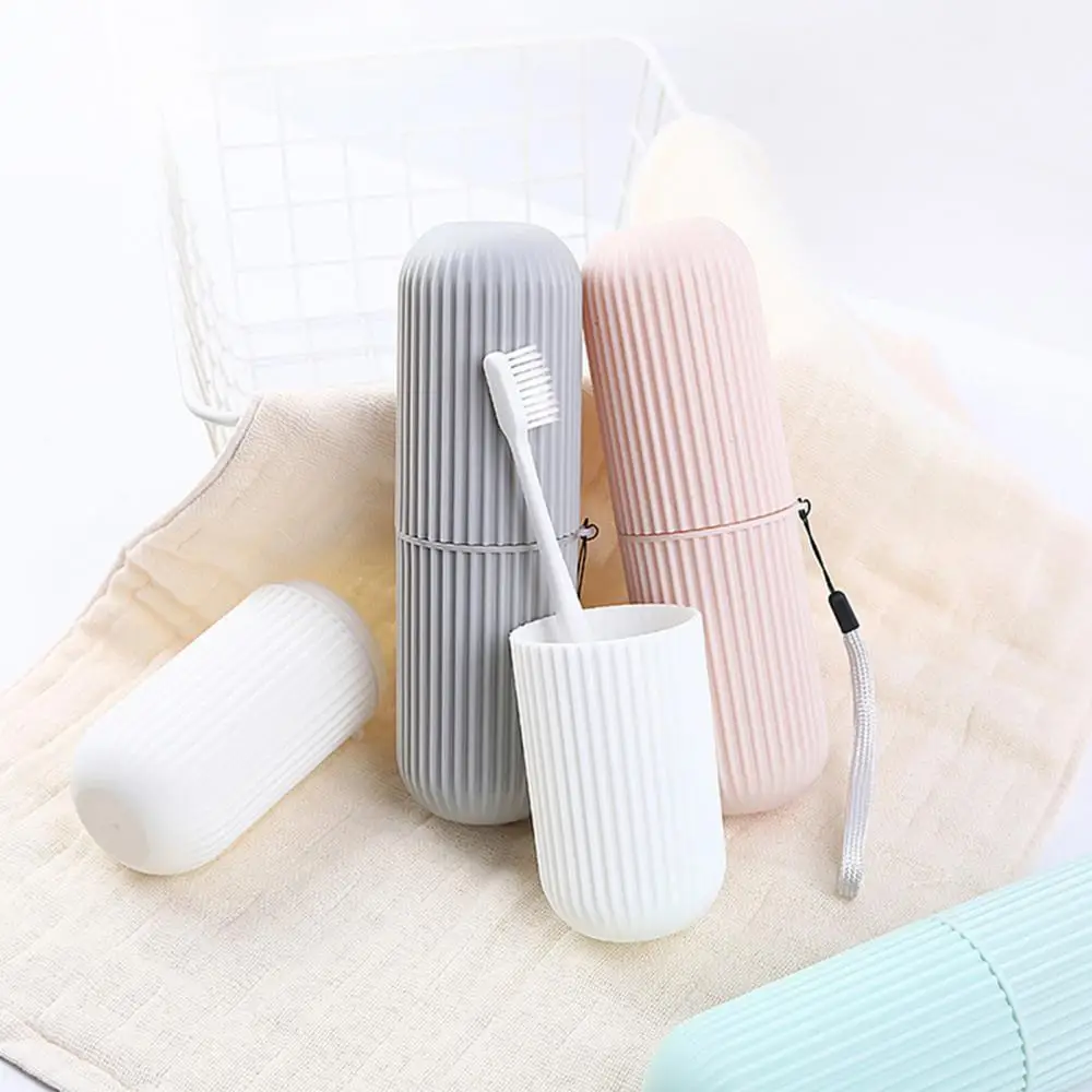 Toothbrush Paste Holder Case Covered Travel Camping Bathroom Cup Box Tooth Mug