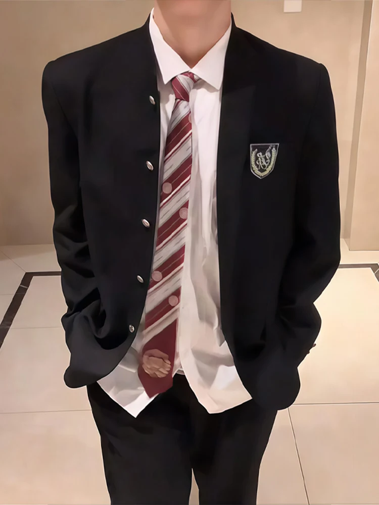 

New Chinese Sle Men's DK orm Jaet High-End Sensation Zhongan Coat Autumn Blood-Themed High School Faion College S...