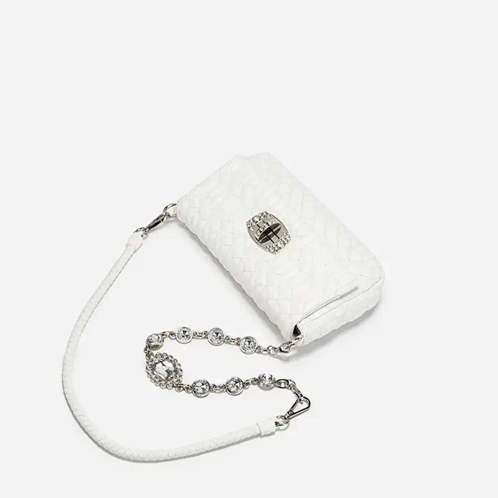 Fashion Metal Rhinestone Bag Chain Shoulder Strap Shining Replacement Handles Bag Accessory Women