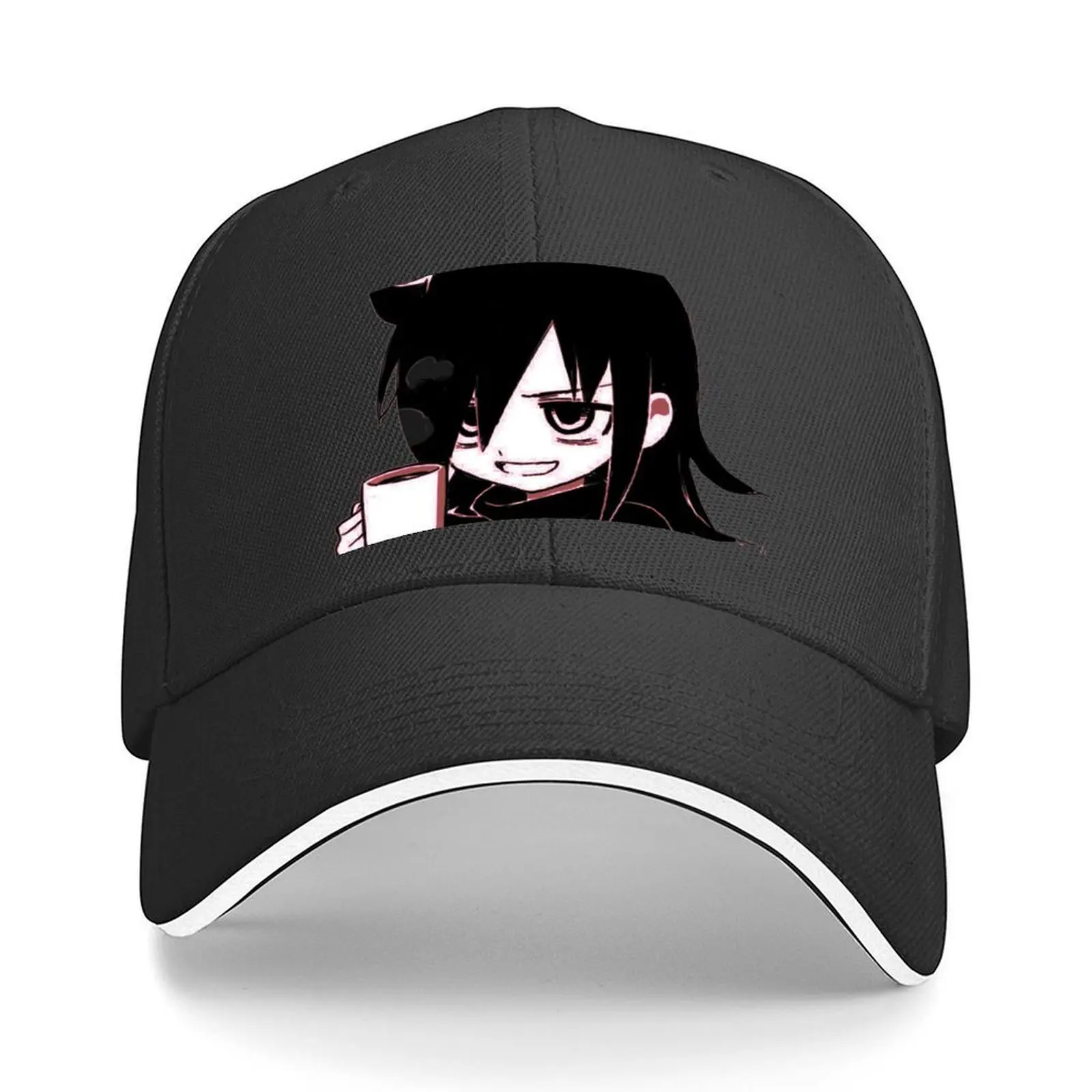 

Tomoko watamote manga icons Baseball Cap fishing caps man sun hat Uv Protection Solar Hat Luxury Brand Men's Luxury Women's