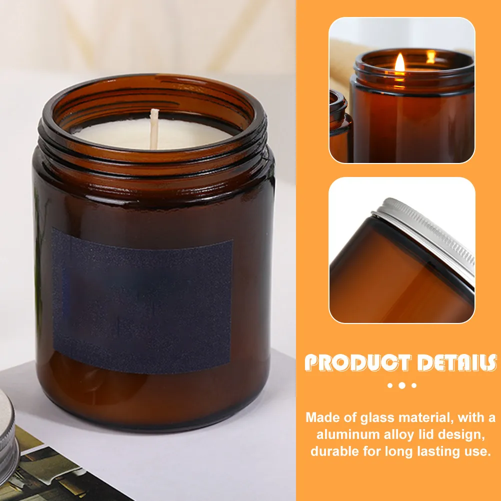 

4Pcs Making Jars Transparent Glass Tins for DIY Fillable Candles Home Fragrance Decoration and Spice Tea Vitamin Storage