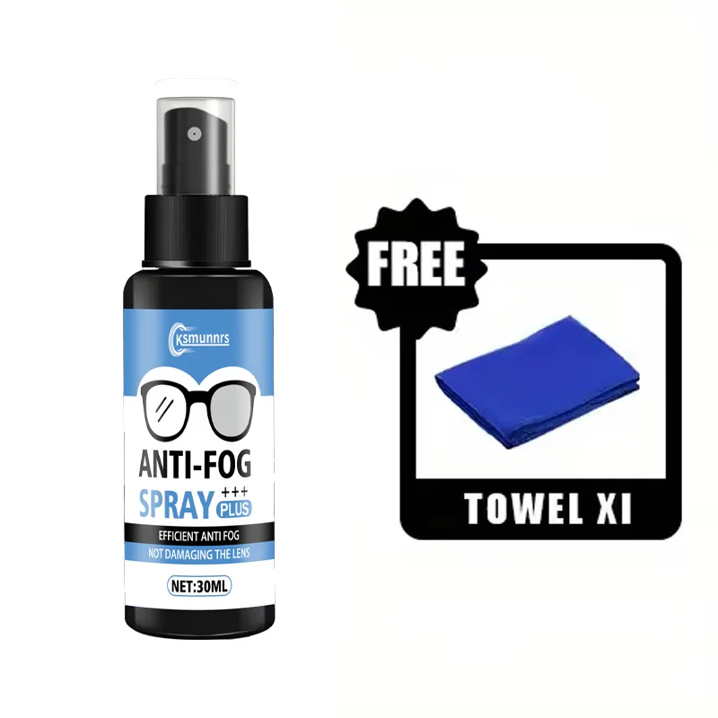 Fasilawei Portable Anti-Fog Spray: Multi-Use for Goggles/Glasses/Helmets/Car Glass, PVC Black Bottle, Vision Enhancer, Sleek