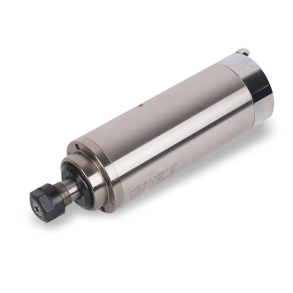 

Двигатель шпинделя с водяным охлаждением 2,2 кВт ER20 24000 об/мин GDZ80-2,2 Фрезерный двигатель шпинделя с водяным охлаждением